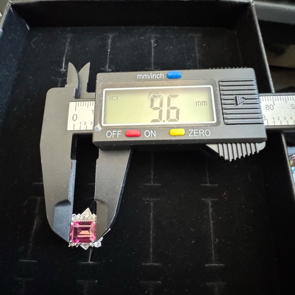 Natural Rhodolite Garner Ring with White Topaz accents 925 Sterling Silver NWOT - Picture 4 of 7